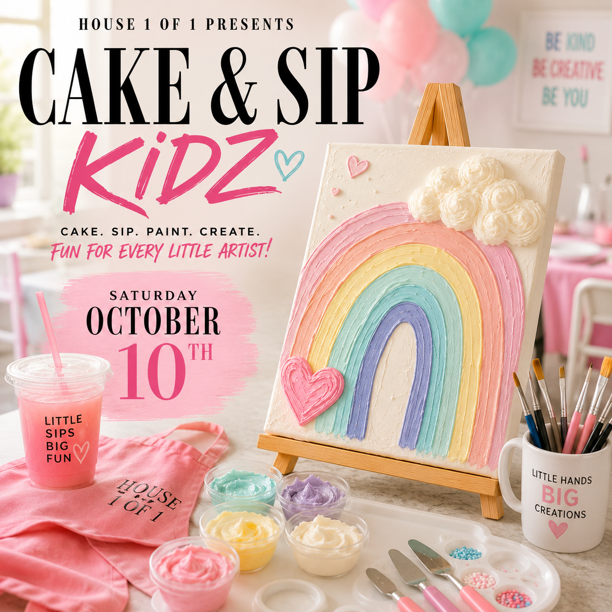 Cake & Sip Kidz Canvas Painting: Breakfast at Tiffany's Edition October 10th
