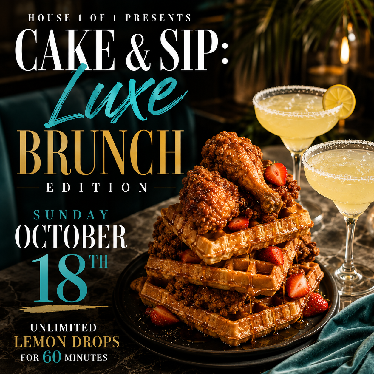 Cake & Sip Canvas Luxe Brunch October 18th
