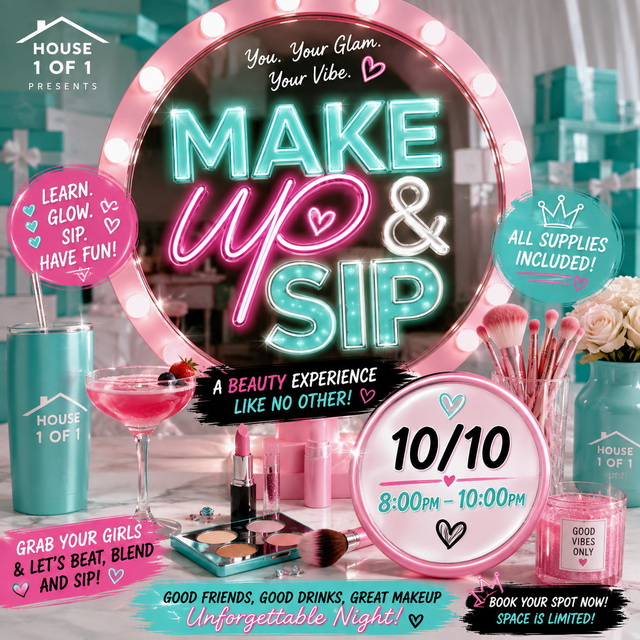 Makeup & Sip: Breakfast at Tiffany's Edition October 10th