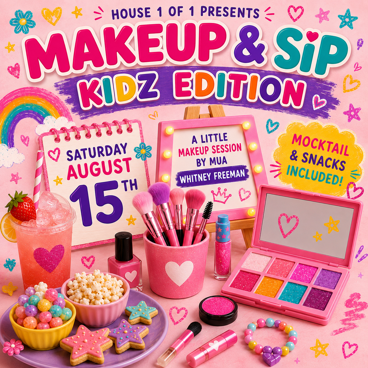 Makeup & Sip Kidz: Breakfast at Tiffany's Edition August 15th