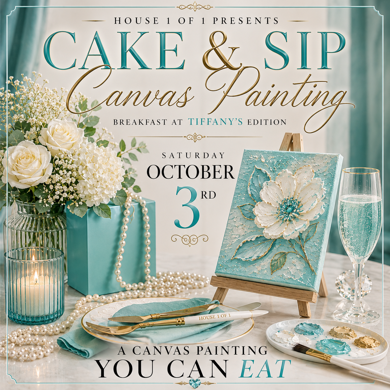 Cake & Sip Canvas Painting: Breakfast at Tiffany's Edition October 3rd