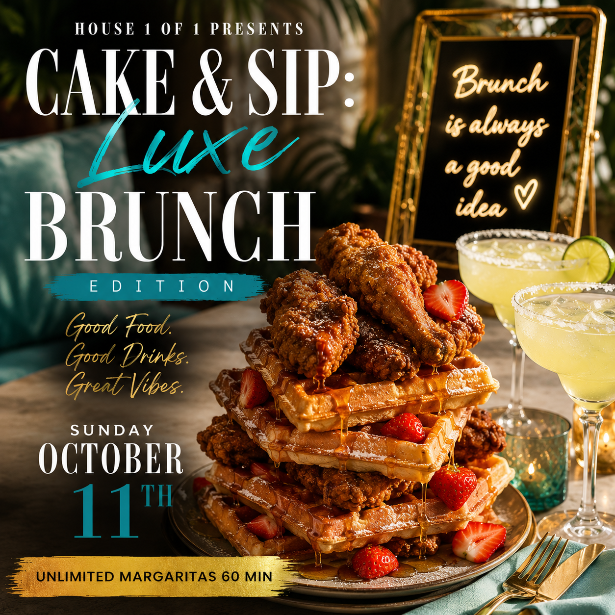 Cake & Sip Canvas Luxe Brunch October 11th