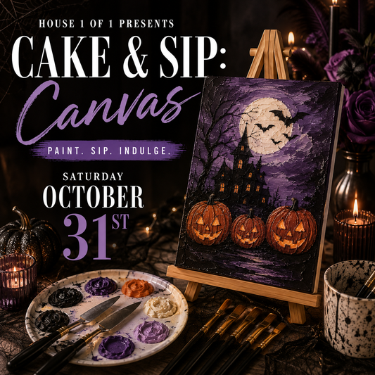 Cake & Sip Canvas Painting: Halloween October 31st