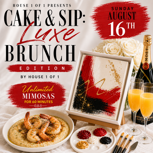 Cake & Sip Canvas Luxe Brunch August 16th