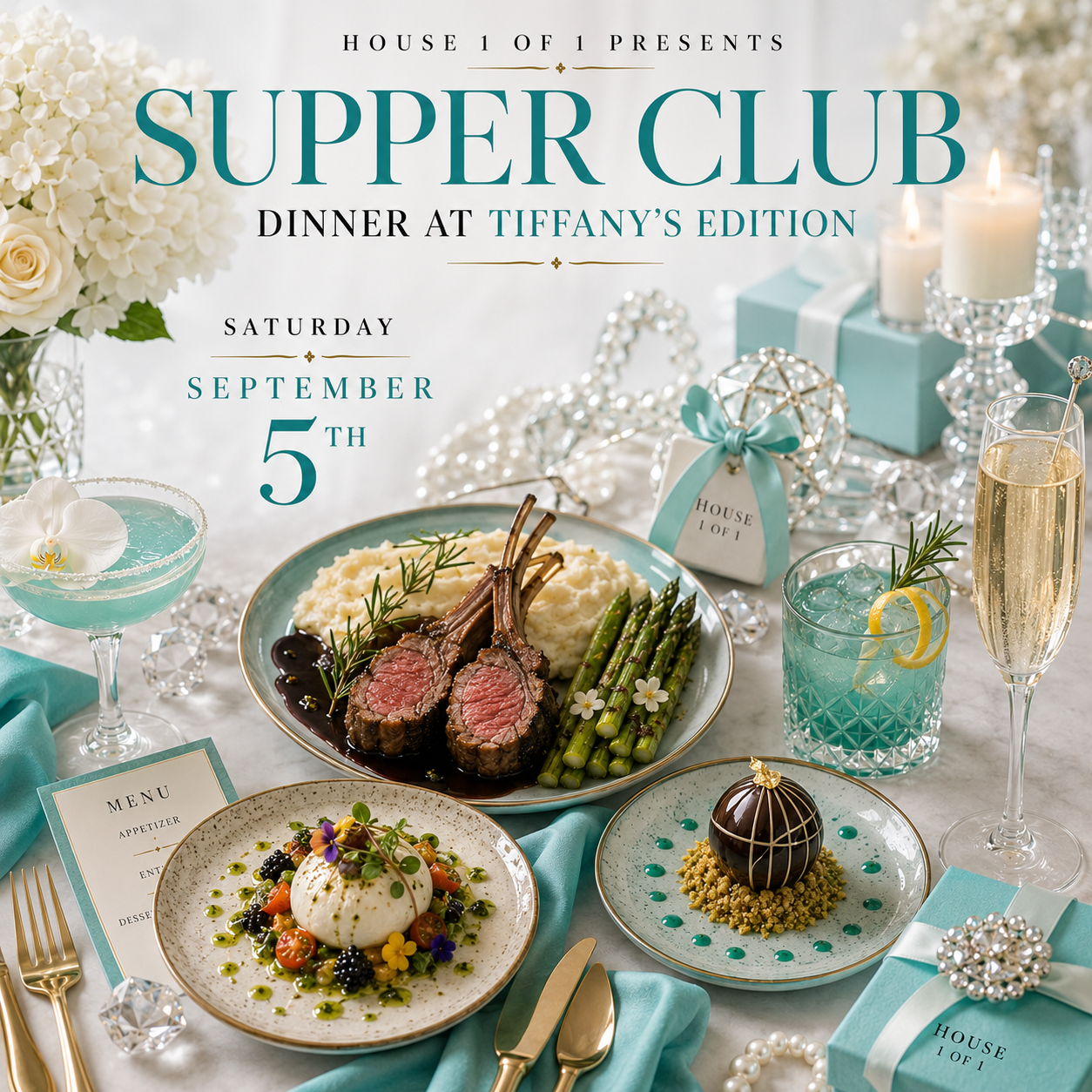 House 1 of 1 Supper Club: Dinner at Tiffany's Edition September 6th