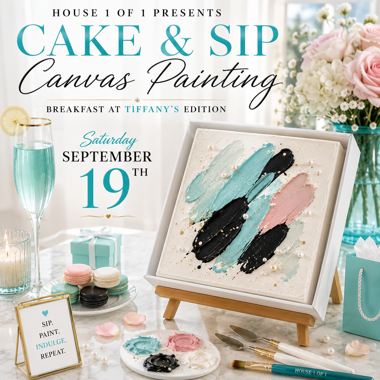Cake & Sip Canvas Painting: Breakfast at Tiffany's Edition September 19th