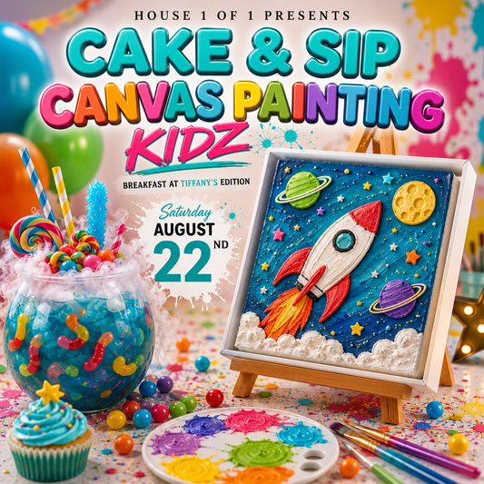 Cake & Sip Kidz Canvas Painting: Breakfast at Tiffany's Edition August 22nd