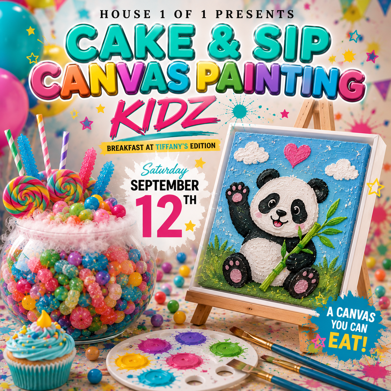 Cake & Sip Kidz Canvas Painting: Breakfast at Tiffany's Edition September 12th