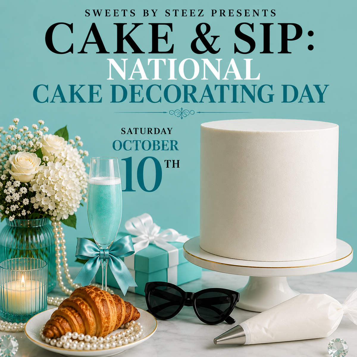 Cake & Sip: National Cake Decorating Day October 10th