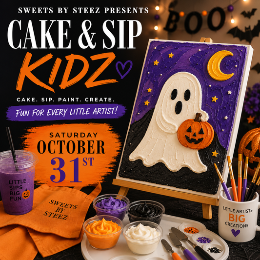 Cake & Sip Kidz Canvas Painting: Halloween October 31st