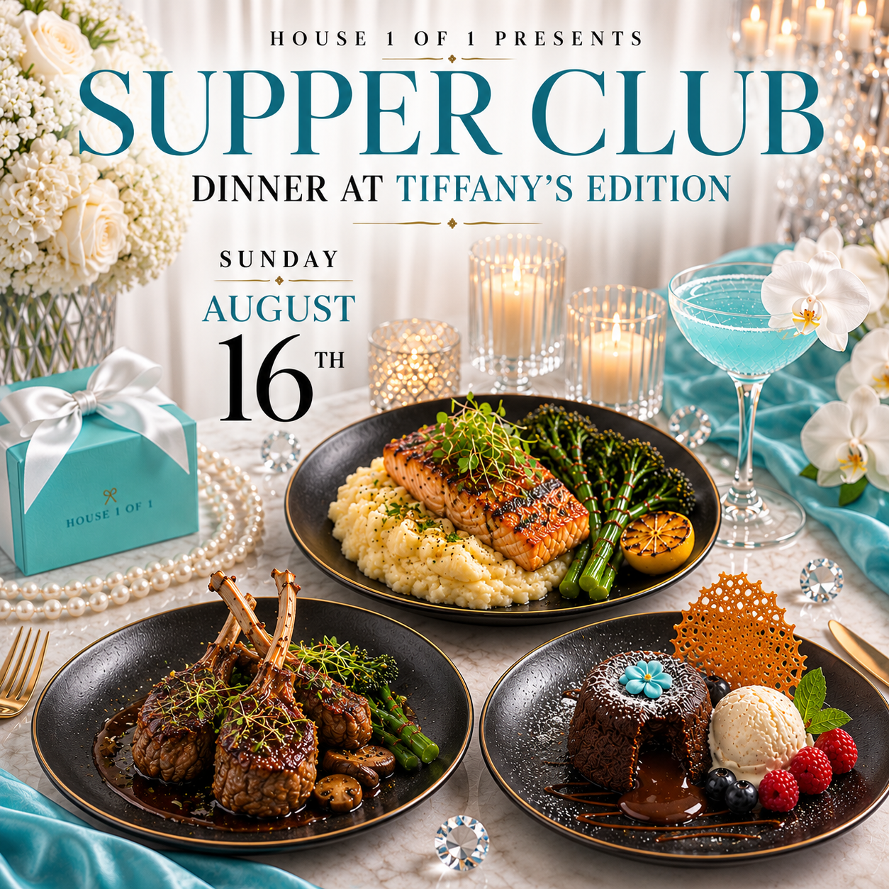 House 1 of 1 Supper Club: Dinner at Tiffany's Edition August 16th