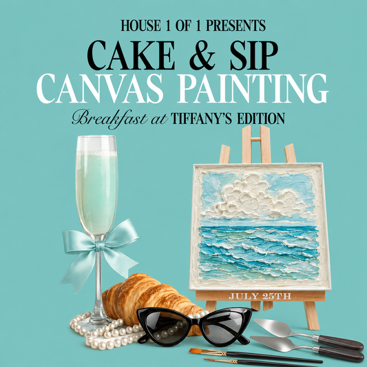 Cake & Sip Canvas Painting: Breakfast at Tiffany's Edition July 25th