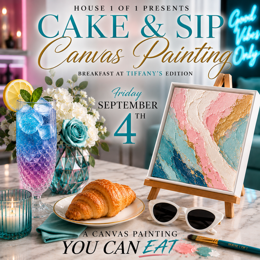 Cake & Sip Canvas Painting: Breakfast at Tiffany's Edition September 4th